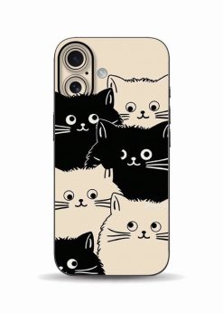 I PHONE 16 Monochrome Paws